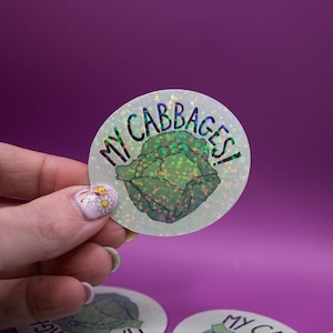 My Cabbages Sticker - ATLA Inspired Stickers, Anime, Sparkly Stickers, Anime Stickers, Laptop and Water Bottle Stickers