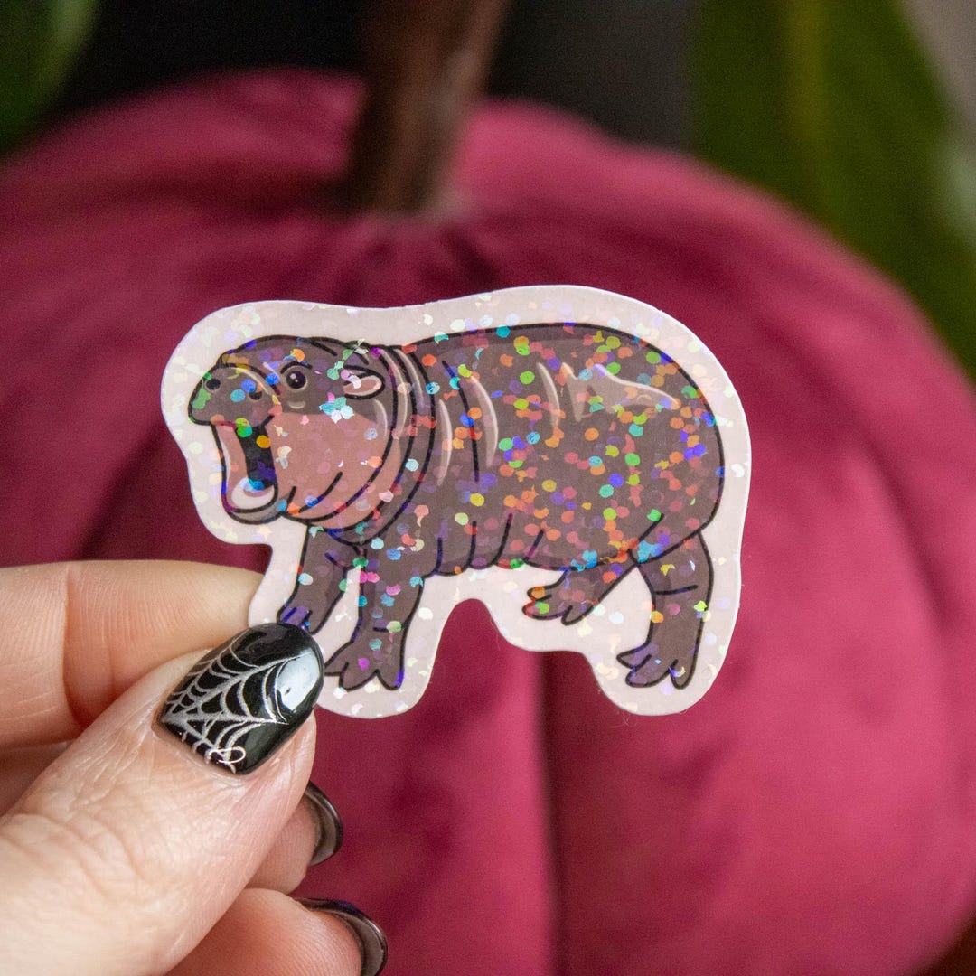 Moo Deng Sticker Animals, Cute Stickers, Kawaii Stickers, Sparkly ...
