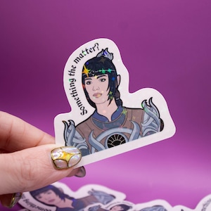 Shadowheart Sticker - Baldur&#39;s Gate Stickers, Bg3 Stickers, Cleric Sticker, Sparkly Sticker, Girly Stickers, Laptop and Water Bottle Sticker