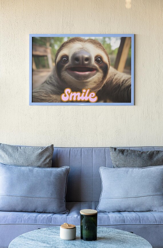 Smiling Sloth Poster – Kids Room Wall Art (digital Download) - Etsy