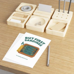 Lustige aber erste Sardinen Postkarten, Sardine Addicts Club, humorvolle Grußkarten, Kunstdrucke, einzigartige Briefpapier, Geschenke für Fischliebhaber