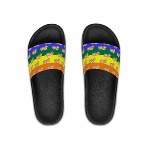 Vibrant Men&#39;s Slide Sandals, Summer Footwear, Pool Slides, Casual Comfort, Beach Sandals, Outdoor Style