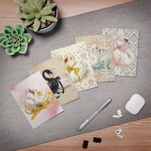 Cartes de voeux personnalisées personnalisées - Coquette romantique, parfaites pour un mariage, un anniversaire, une fête de naissance, un coffret cadeau de cartes d'art