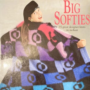 Big Softies by Melinda Coss | Vintage Mohair Knitting Pattern Book | 35 Designer Knits | Out Of Print 1992 | Aurum Press Knitwear