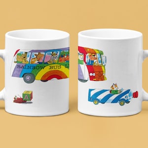 Richard Scarry Mug -  What do people do all day? Drive cool cars! -  Gift for Dad - 11oz mug
