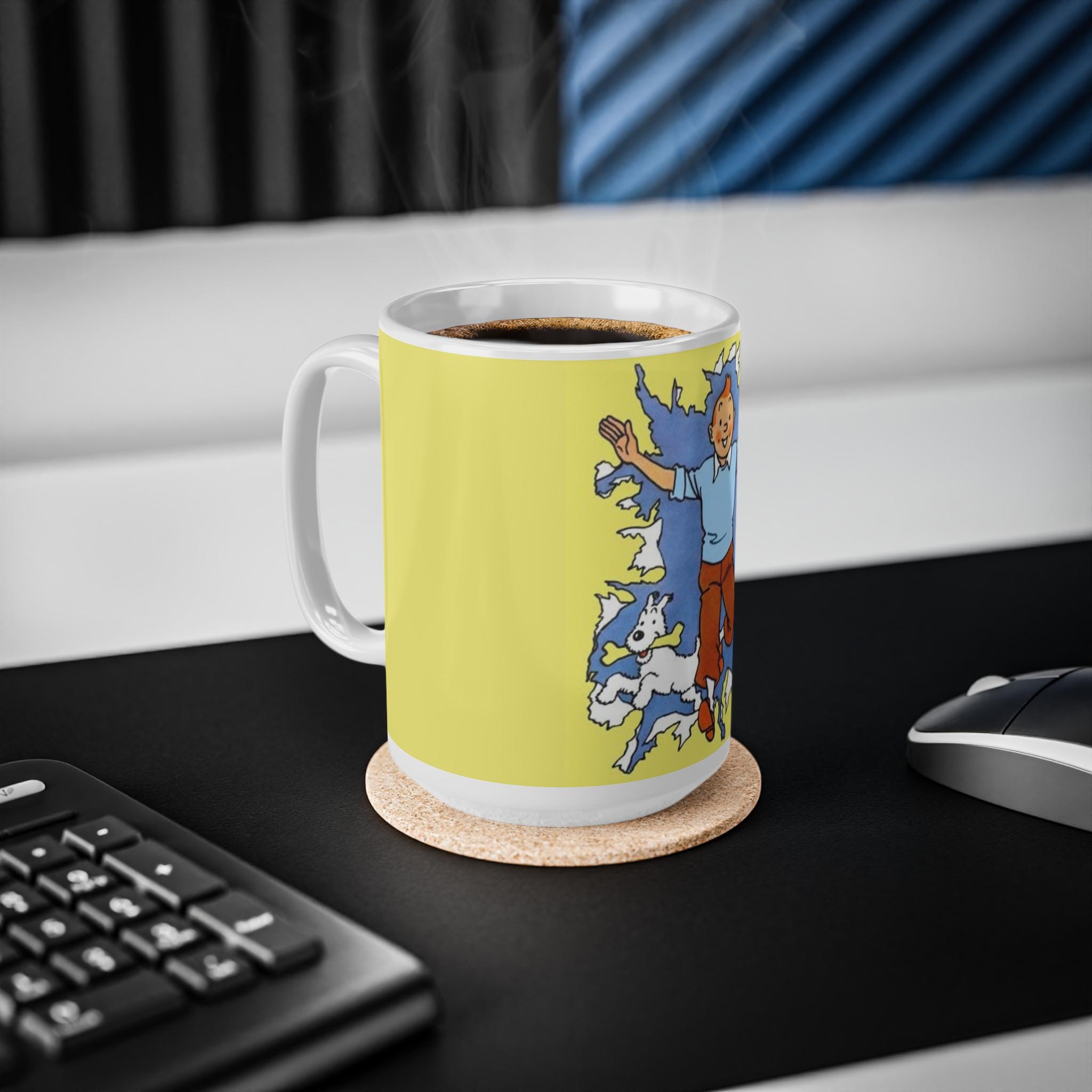 Mug Porcelaine Tintin - Cowboy Et Milou En Amérique - Colorisé - NEUF