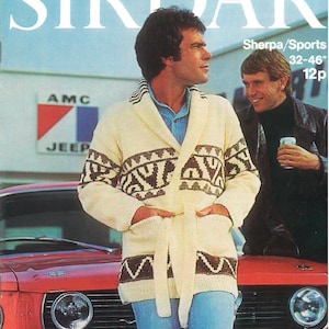 Patrón para tejer un cárdigan de Starsky Hutch – Chaqueta estilo Fair Isle nórdica de la serie de televisión de los años 70 (Descarga en PDF)