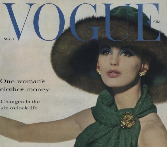 Vintage Vogue Magazine November 1960 – Mid-century Fashion