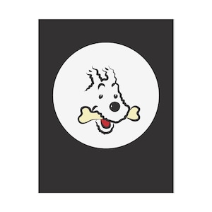 Póster de Tintín: El perro de las nieves – Dibujo animado vintage (descarga digital) imagen 5