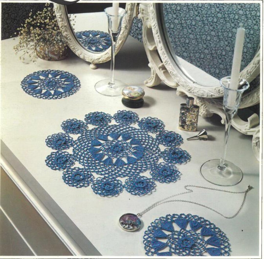 1960s Irish Crochet Pattern Booklet – Cheval Set, Cushion, Placemats ...