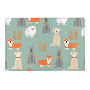 Whimsical Dog Area Rug - Perfect for Pet Lovers, Dog-themed Home Decor, Playroom Accent, Dog Lover Gift, Animal Print Carpet