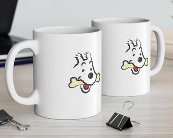 Mug Tintin Milou en céramique - Cadeau pour amoureux des chiens