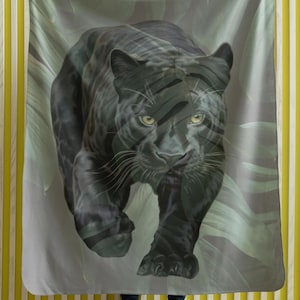 Black Jungle Panther Blanket - black panther Decor - Panther Blanket - Gift for new home - Soft Polyester Blanket 30x 40 inches