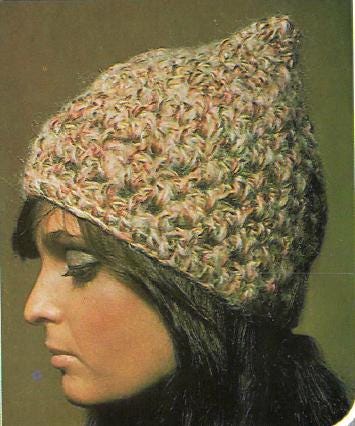 1970年代ヴィンテージのニット＆かぎ針編み帽子パターン – ターバン