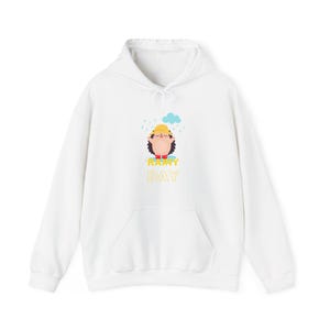 Cute Rainy Day Hedgehog  singing in the Rain Hoodie, Unisex Sweatshirt, Cozy Gift for Friends, Cute Animal Apparel