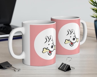 Mug Tintin Milou en céramique - Cadeau pour amoureux des chiens