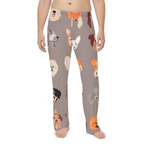 Cozy Dog Lover&#39;s Men&#39;s Pajama Pants, Fun Sleepwear for Pet Owners, Gifts for Dog Dad, Comfortable loungewear for home, Dog-themed PJs