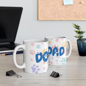 Dog Puppy Dad Mug - Dog Bone Design - Ideal Gift for Dog Dad Coffee Mug - 2 Sizes