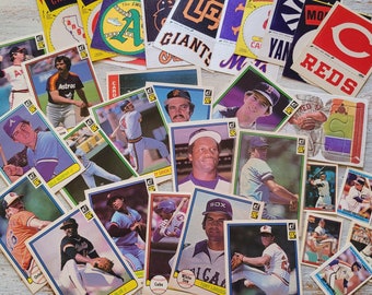 Vintage Donruss '82 Baseball Cards Topps Cracker Jack Minis Fleer Cloth Team Stickers Puzzle