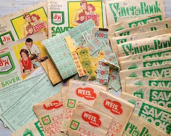 Huge Lot Vintage S&H Green Stamps Full Books Loose Stamps