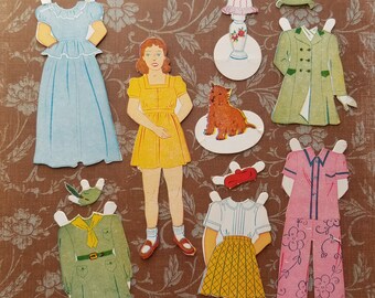 Large 9” Antique Victorian Print Baby Paper Doll Kit 