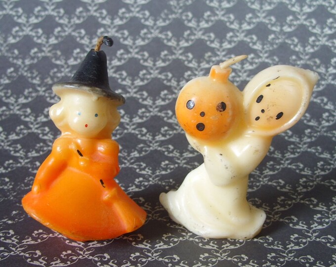 Vintage Gurley Halloween Candles Witch Ghost Lot Etsy