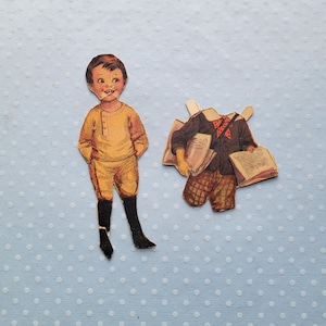 Bambola di carta vintage anni '20 "Cuddly Dolls Jack" con 1 vestito, n. 0225