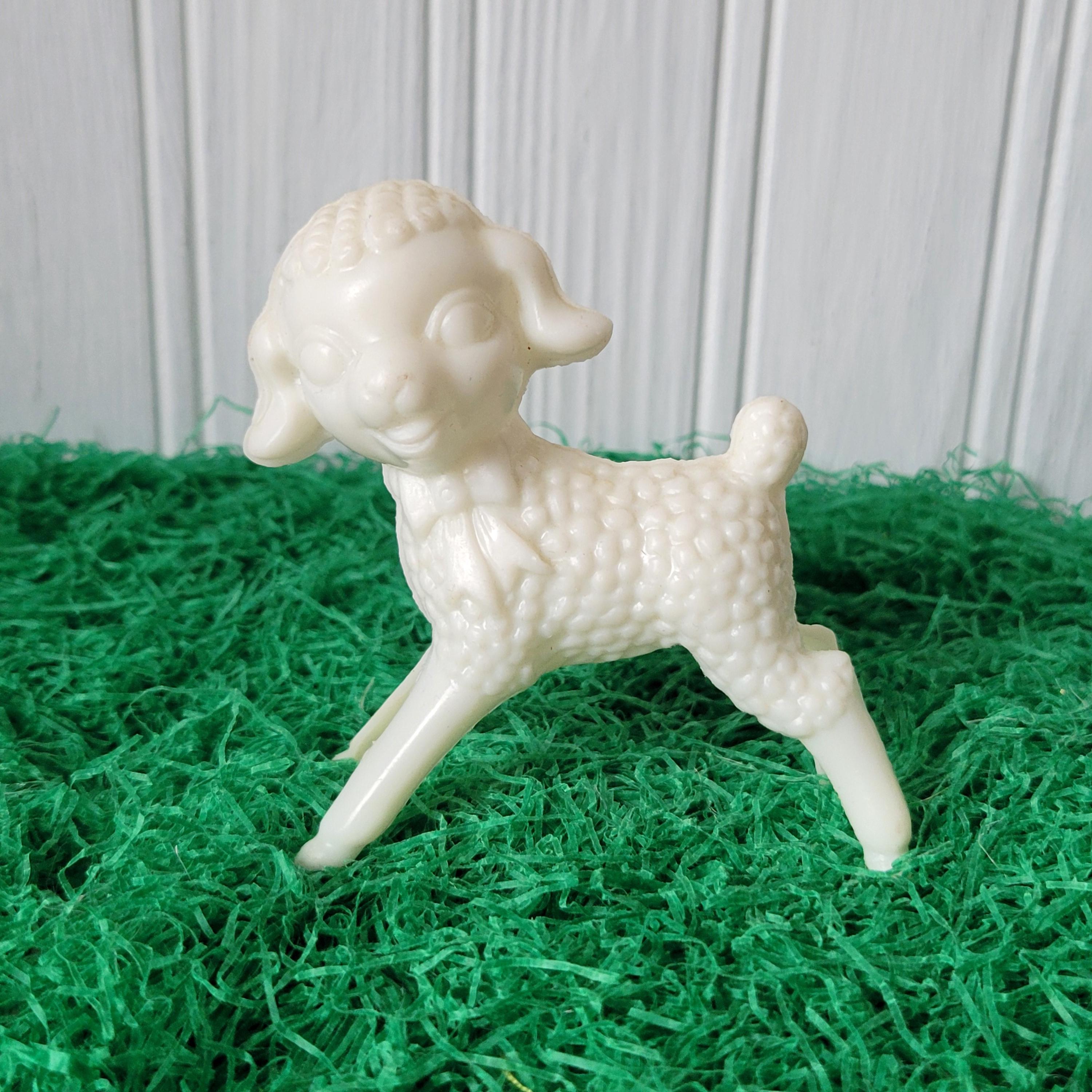 Vintage Plastic Easter Lamb Decoration