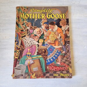 Vintage 1932 Complete Mother Goose Children&#39;s Book Whitman Paperback