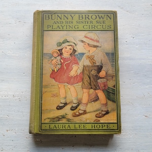Vintage Bunny Brown and His Sister Sue Playing Circus Book Laura Lee Hope 1916