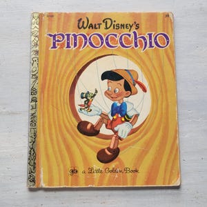 Vintage 1971 Pinocchio Little Golden Book #D100