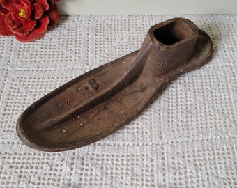 Antique Cobbler's Cast Iron Metal Adult Shoe Last Form - Primitive Decor
