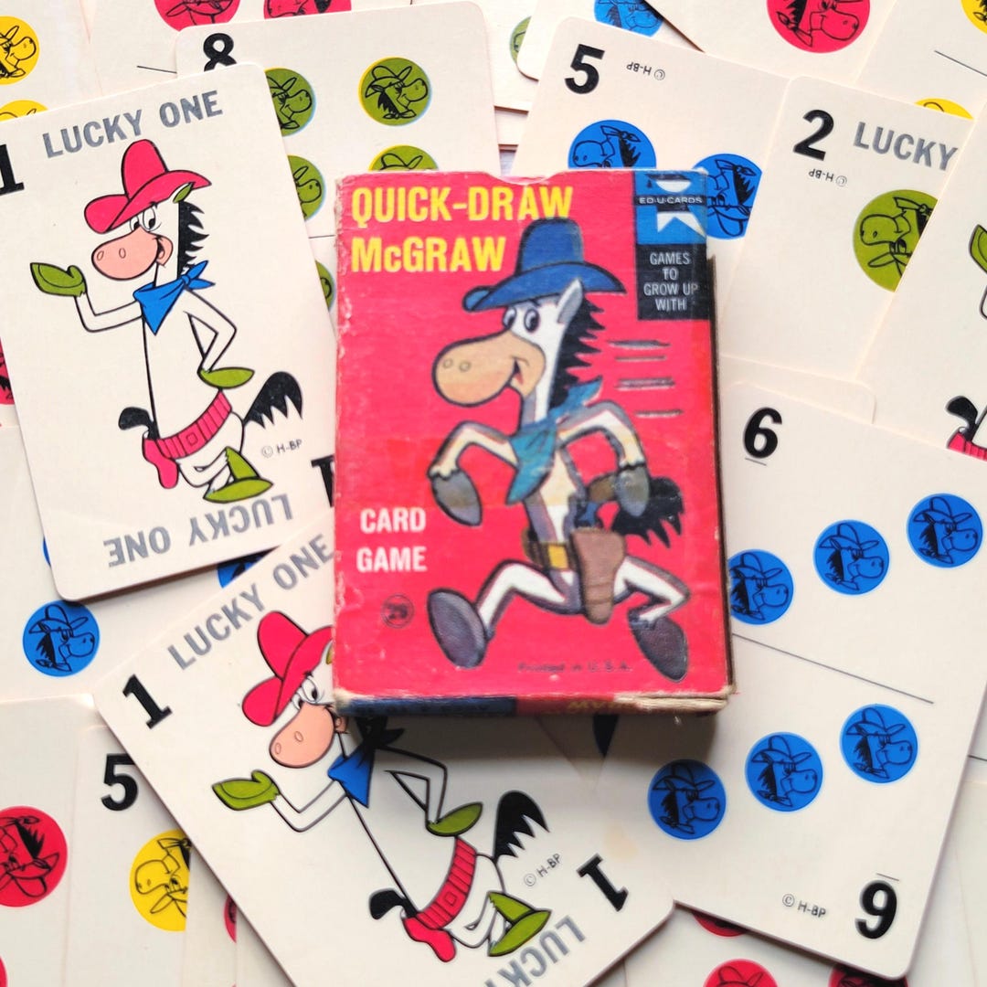 Vintage 1961 QUICK-DRAW Mcgraw Card Game Full Deck - Etsy UK