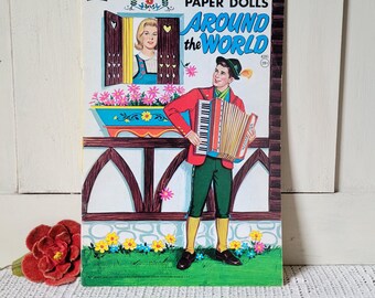 Libro de manualidades con muñecas de papel recortables estilo vintage de todo el mundo #4281