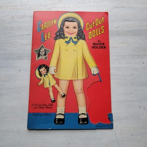 Vintage 1943 Carolyn Lee Cut-Out Papierpuppen Königin Holden Withman
