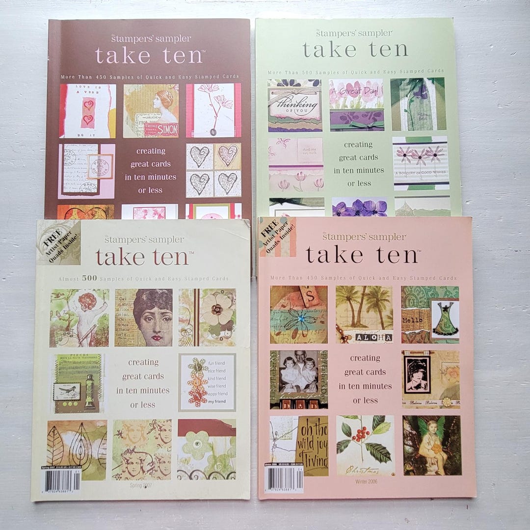 4 Vintage Stampers Sampler Take Ten Card Making Paper Crafts Magazines ...