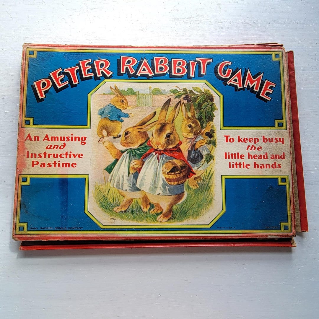 Antique Peter Rabbit Board Game Sam Gabriel VG - Etsy