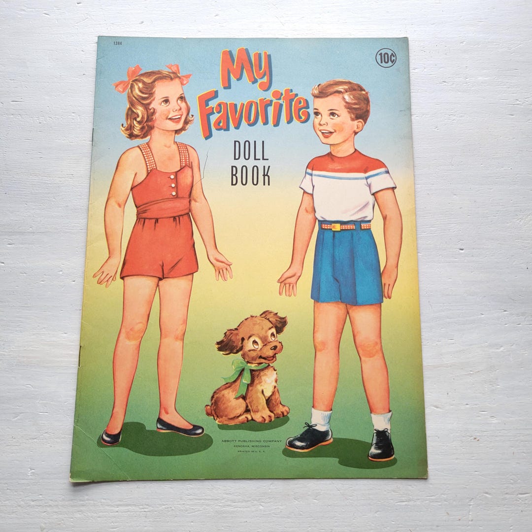 Favorite Paper Uncut Vintage My Favorite Paper Doll Cut-out Book Abbott #1384 - Etsy