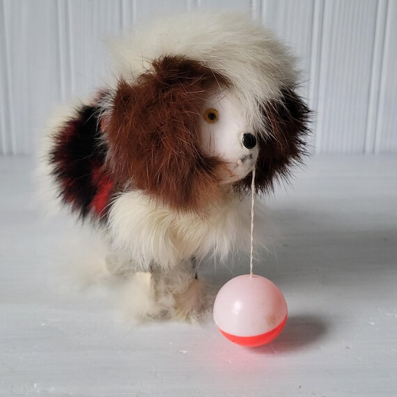 Vintage Fur Dog W/ball Animal Toy Not Working - Etsy