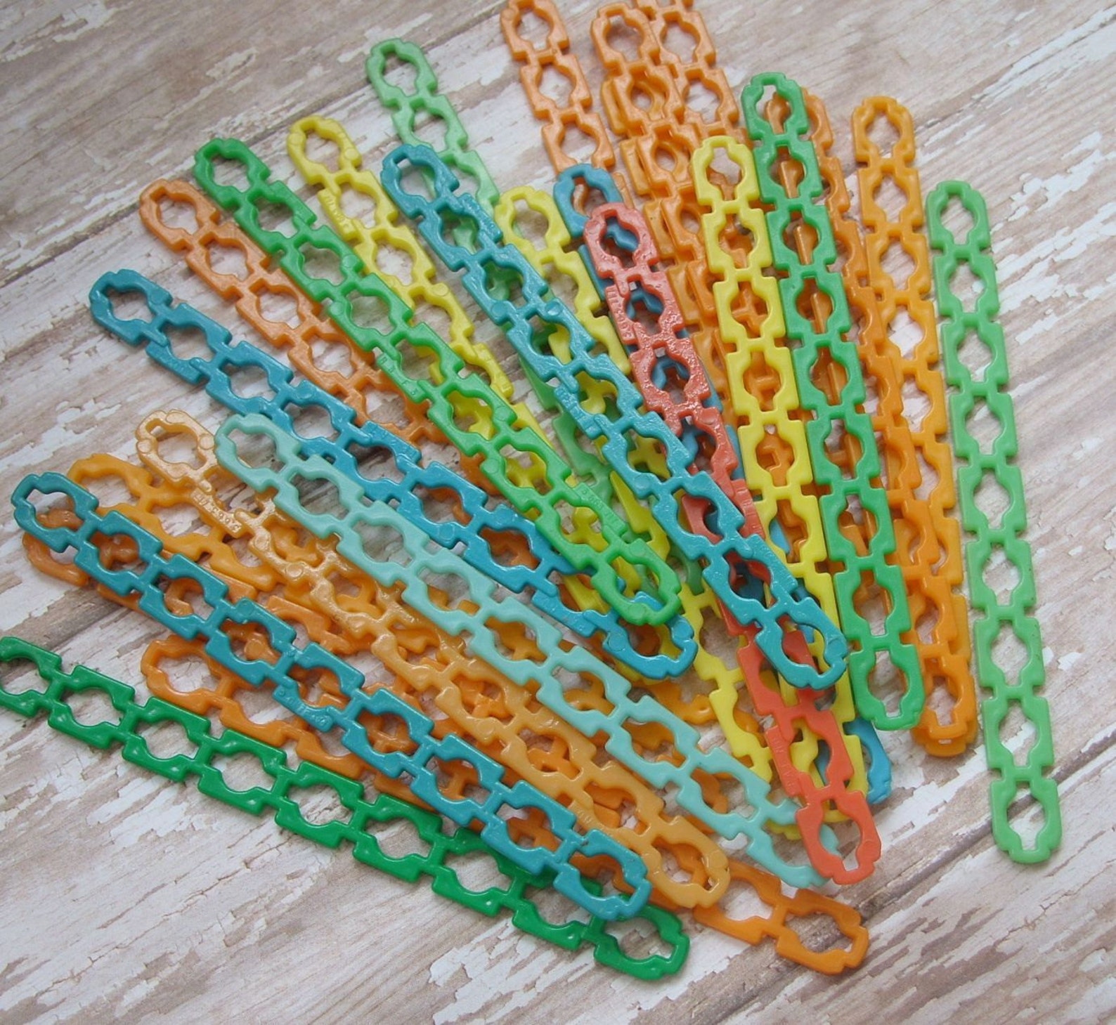 25 Vintage Borden Plastic Popsicle Sticks Interlocking Toy Etsy