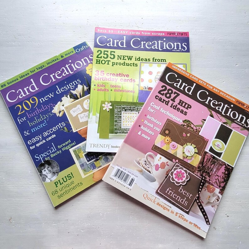 3 Vintage Card Creations Paper Crafts Magazines Lot Vol. 3, 4, Special ...