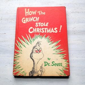 How the Grinch Stola Christmas Dr. Seuss Vintage Kinderbuch 1.Auflage 1957