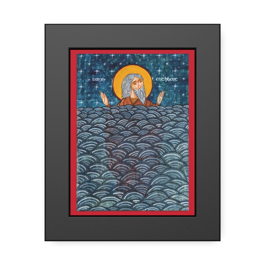 St. Cuthbert Icon, Framed - Etsy