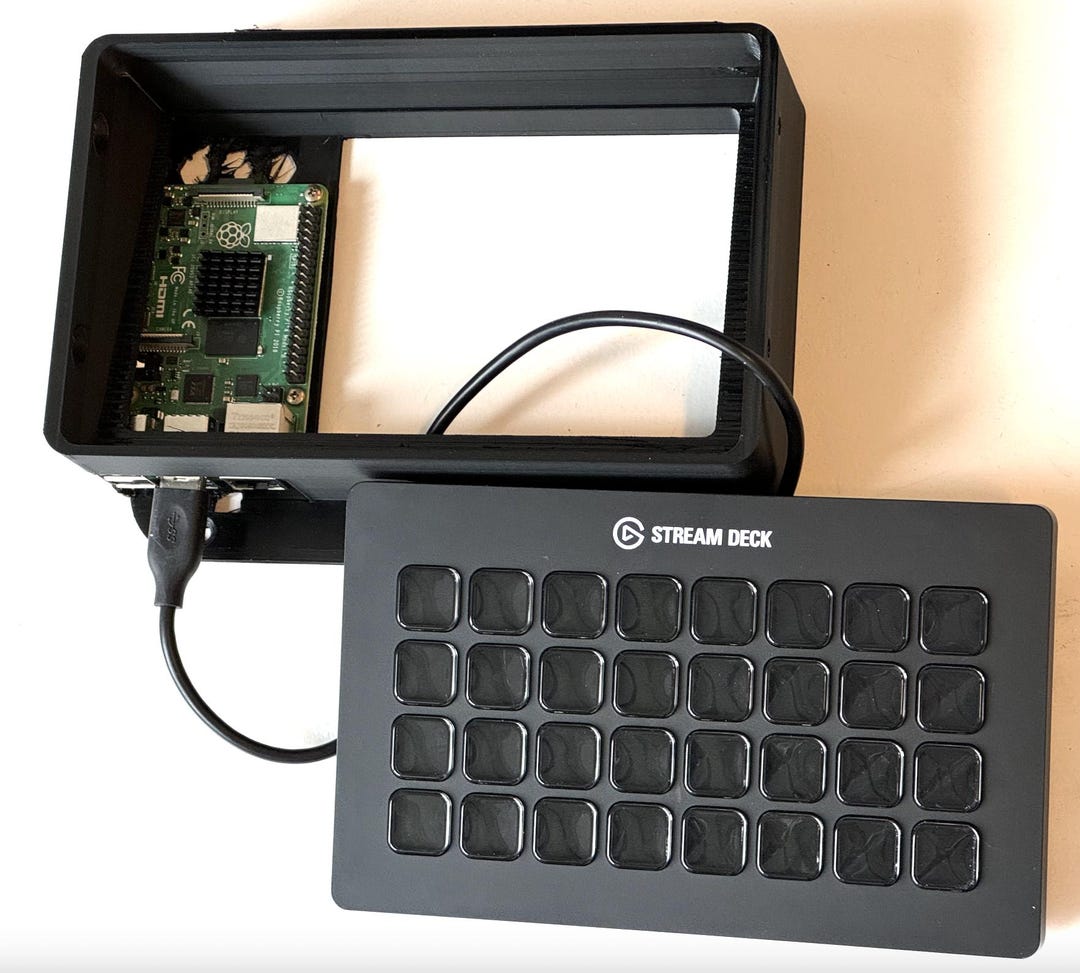 Stream Deck XL Wall Mount W Raspberry Pi 4 Space – 3D Printed Desk ...