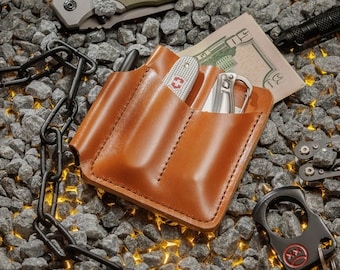 Cartera con ranura para bolígrafo Porta cuchillos Regalos para él