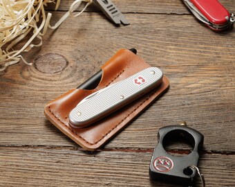 Leather EDC tool slip for Everyday Carry, Fisher space pen bullet, Gifts for him