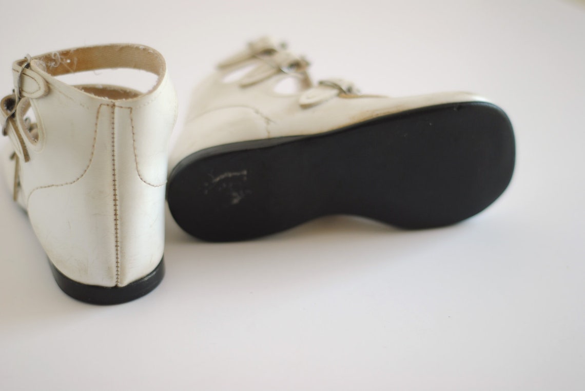 Vintage 1950's Toddler Girl Sunday Shoes White THREE Etsy