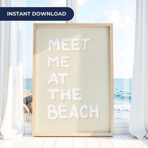 Impresión de playa neutra: Arte mural costero minimalista (descarga digital)