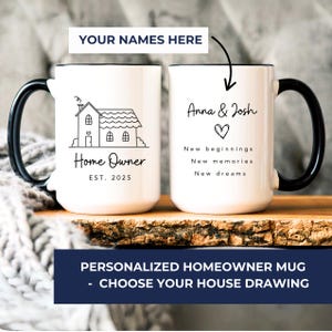 Housewarming Mug with Custom Name - Personalized Homeowner Gift