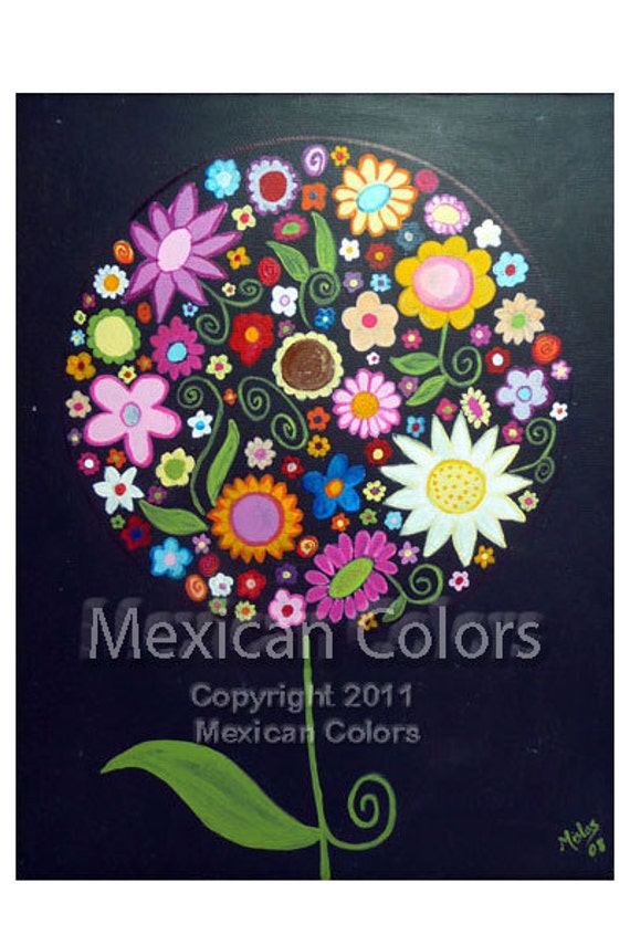 Items similar to BIG FLOWER - ORIGINAL Painting (8 x 10 inches) on Etsy